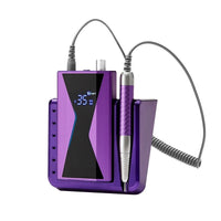 HKM-775507 High-Speed Brushless Nail Polisher with Charging Nail Enamel Remover in Rose Gold, Blue, and Purple