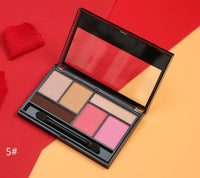 HKM-325395 Vibrant 6-Color Eyeshadow Palette for All Skin Tones in Single Color Box Packaging