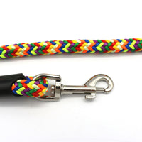 HKM-214227 Colorful Braided Dog Traction Rope - 1.2m Washed Velvet Leash for Comfortable Walking
