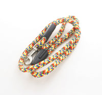 HKM-214227 Colorful Braided Dog Traction Rope - 1.2m Washed Velvet Leash for Comfortable Walking