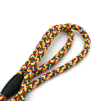 HKM-214227 Colorful Braided Dog Traction Rope - 1.2m Washed Velvet Leash for Comfortable Walking