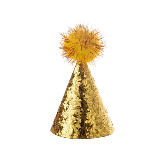 HKM-031955 Pet Birthday Party Decorative Pointed Fur Ball Hats - 10 Colors & 3 Sizes Available