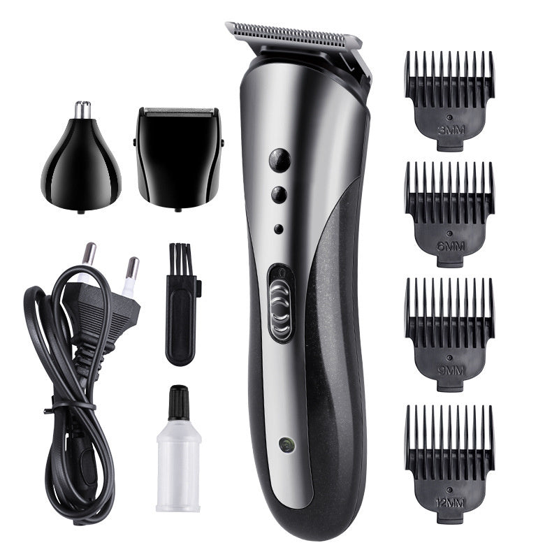 HKM-626899 Multi-Function Rechargeable Hair Clipper and Nose Hair Trimmer Set, Waterproof, 60 Min Runtime