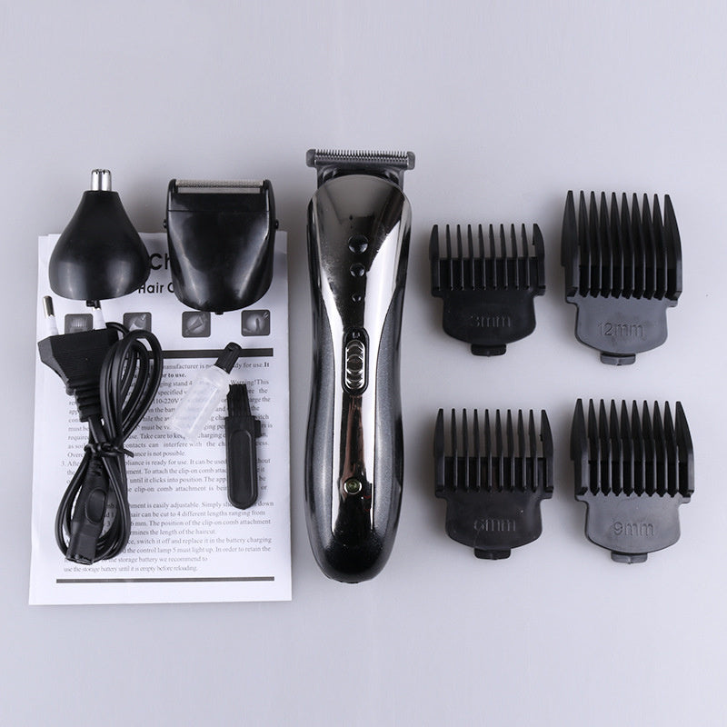 HKM-626899 Multi-Function Rechargeable Hair Clipper and Nose Hair Trimmer Set, Waterproof, 60 Min Runtime