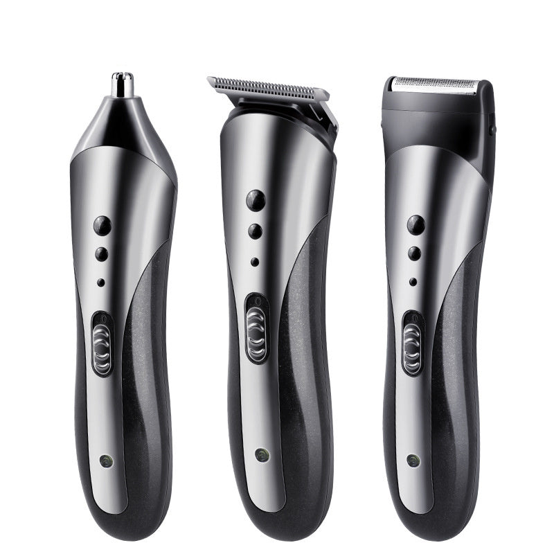 HKM-626899 Multi-Function Rechargeable Hair Clipper and Nose Hair Trimmer Set, Waterproof, 60 Min Runtime