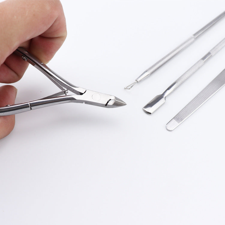 HKM-774355 Stainless Steel Dead Skin Scissors 4-Piece Set for All Skin Types