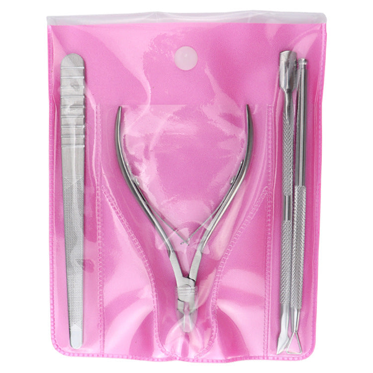 HKM-774355 Stainless Steel Dead Skin Scissors 4-Piece Set for All Skin Types