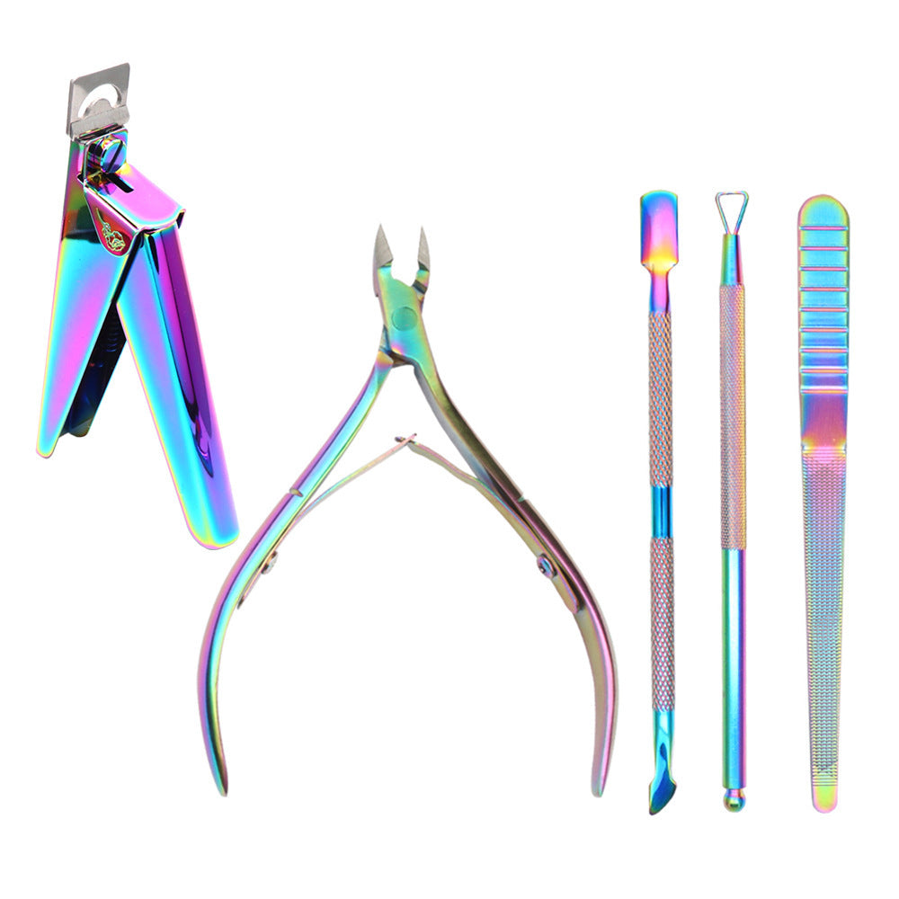HKM-774355 Stainless Steel Dead Skin Scissors 4-Piece Set for All Skin Types