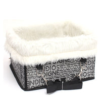 HKM-812563 Thickened Waterproof Double Layer Dog Car Seat Pad with Detachable Cashmere Lining