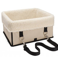 HKM-812563 Thickened Waterproof Double Layer Dog Car Seat Pad with Detachable Cashmere Lining
