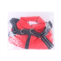 HKM-420243 Cozy Polyester Pet Waistcoat with Chest Strap for Autumn and Winter, Available in Red and Navy Blue