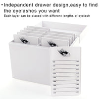 HKM-436371 Acrylic Eyelash Storage Box with Dust-Proof Flip Cover for Easy Organization