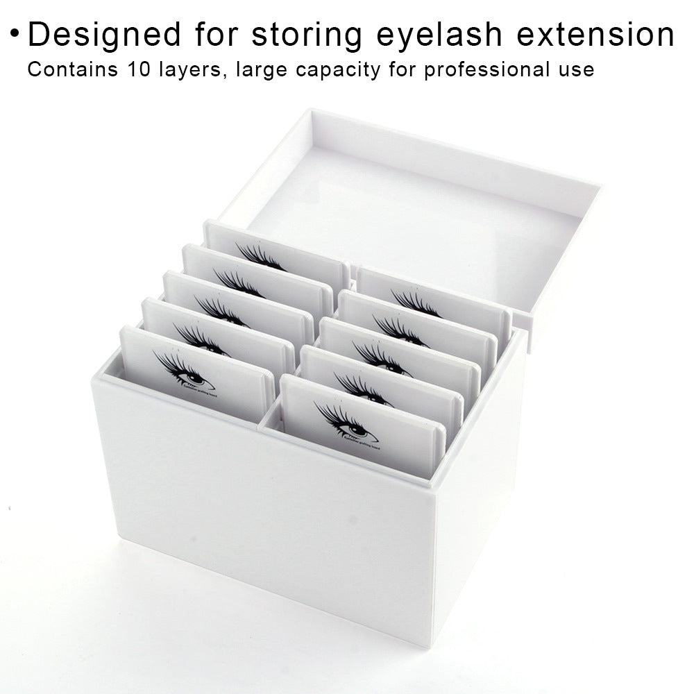HKM-436371 Acrylic Eyelash Storage Box with Dust-Proof Flip Cover for Easy Organization