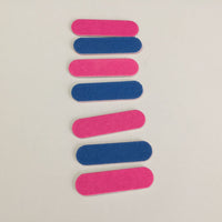 HKM-871507 Nail File Polishing Strip - Wood and Leather Tool for All Skin Types in Blue and Pink