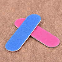 HKM-871507 Nail File Polishing Strip - Wood and Leather Tool for All Skin Types in Blue and Pink