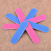 HKM-871507 Nail File Polishing Strip - Wood and Leather Tool for All Skin Types in Blue and Pink