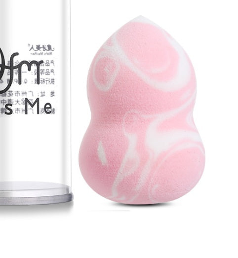 HKM-372819 Multi-Use Latex-Free Makeup Sponge Set for Flawless Application - 6 Colorful Sponges & 2 Puffs