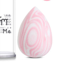 HKM-372819 Multi-Use Latex-Free Makeup Sponge Set for Flawless Application - 6 Colorful Sponges & 2 Puffs