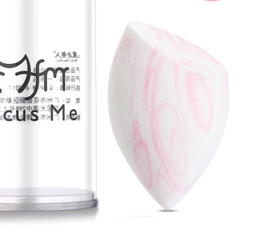 HKM-372819 Multi-Use Latex-Free Makeup Sponge Set for Flawless Application - 6 Colorful Sponges & 2 Puffs