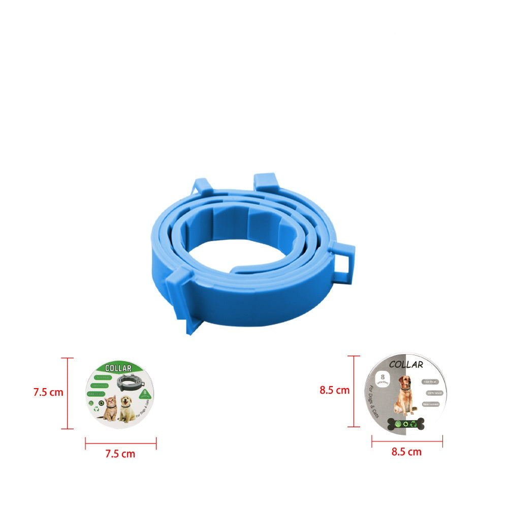 HKM-290643 Pet Deworming Collar - Adjustable 65cm & 38cm in Blue, Purple, Grey, Orange