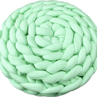 HKM-642643 Soft Cotton Knitted Round Pet Bed - Woven Basket Design for Cats and Small Dogs, Multi-Function, Machine Washable