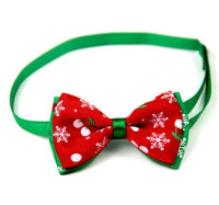 HKM-861203 Cute Christmas Pet Bow Ties for Dogs and Cats, Adjustable Neck Collar Accessory, 8 Colors Available