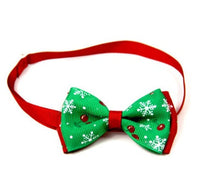 HKM-861203 Cute Christmas Pet Bow Ties for Dogs and Cats, Adjustable Neck Collar Accessory, 8 Colors Available