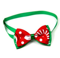 HKM-861203 Cute Christmas Pet Bow Ties for Dogs and Cats, Adjustable Neck Collar Accessory, 8 Colors Available