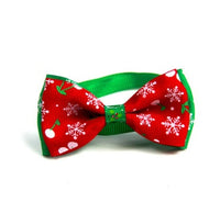 HKM-861203 Cute Christmas Pet Bow Ties for Dogs and Cats, Adjustable Neck Collar Accessory, 8 Colors Available