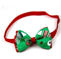 HKM-861203 Cute Christmas Pet Bow Ties for Dogs and Cats, Adjustable Neck Collar Accessory, 8 Colors Available