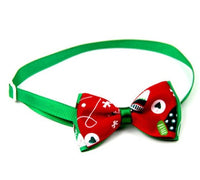 HKM-861203 Cute Christmas Pet Bow Ties for Dogs and Cats, Adjustable Neck Collar Accessory, 8 Colors Available