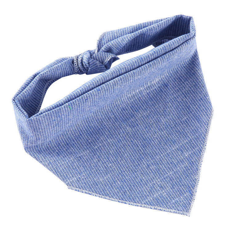 HKM-598739 Adjustable Cotton Dog Bandana - Soft Triangle Scarf for Small to Large Pets, Check Pattern, Perfect for All Seasons