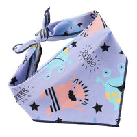 HKM-598739 Adjustable Cotton Dog Bandana - Soft Triangle Scarf for Small to Large Pets, Check Pattern, Perfect for All Seasons