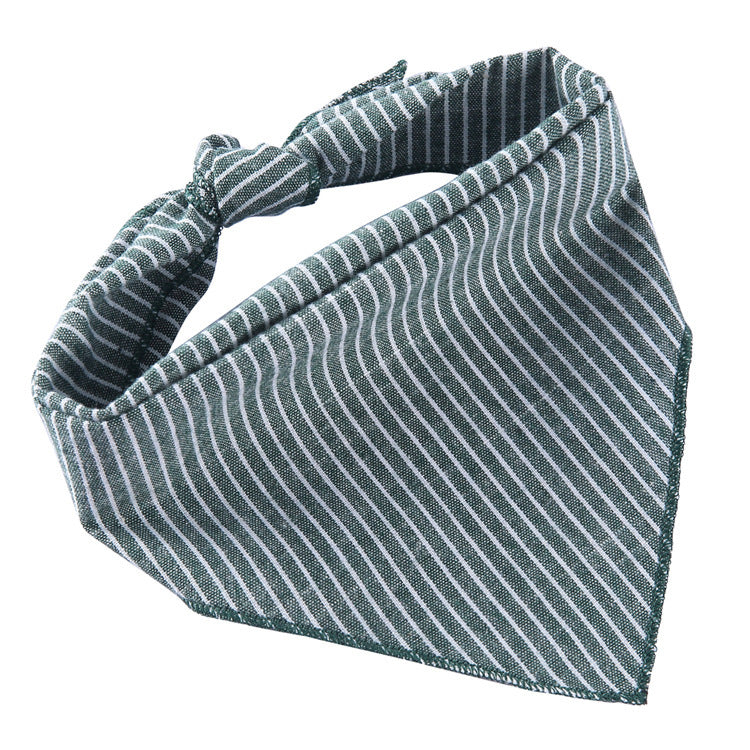HKM-598739 Adjustable Cotton Dog Bandana - Soft Triangle Scarf for Small to Large Pets, Check Pattern, Perfect for All Seasons