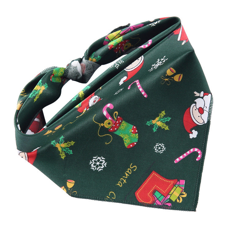 HKM-598739 Adjustable Cotton Dog Bandana - Soft Triangle Scarf for Small to Large Pets, Check Pattern, Perfect for All Seasons