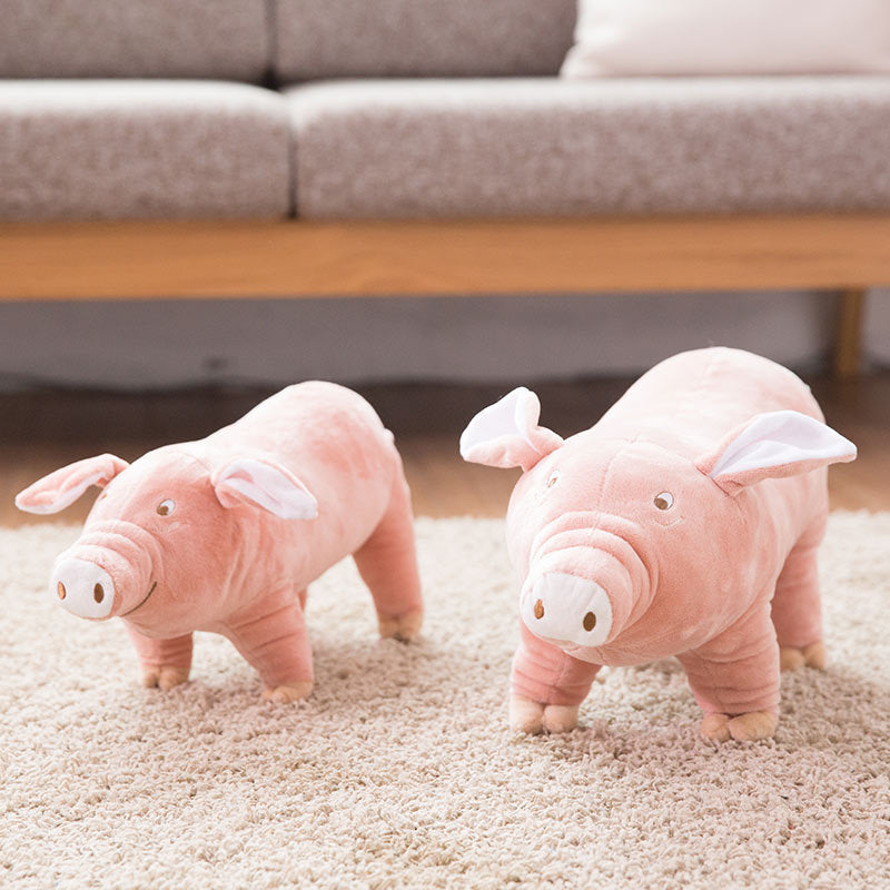 HKM-125459 Luxury Plush Sleeping Pig Dog Toy - Available in 25CM, 35CM, 45CM, and 60CM Sizes