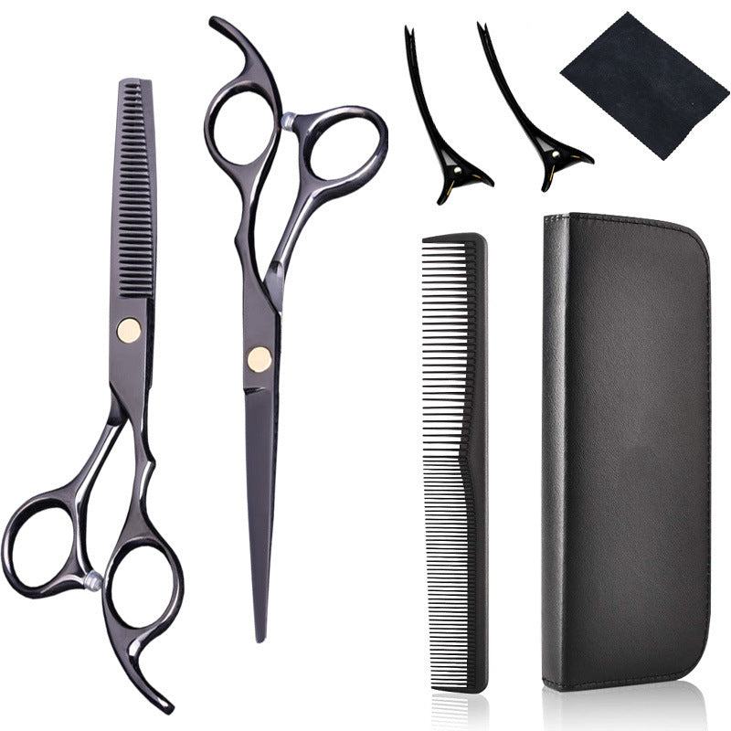 HKM-492371 Professional Stainless Steel Hair Cutting Scissors Set for Salon Use - 6.0 Inches, Straight Blade, Ergonomic Handle