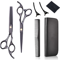 HKM-492371 Professional Stainless Steel Hair Cutting Scissors Set for Salon Use - 6.0 Inches, Straight Blade, Ergonomic Handle