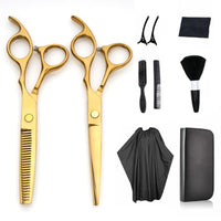HKM-492371 Professional Stainless Steel Hair Cutting Scissors Set for Salon Use - 6.0 Inches, Straight Blade, Ergonomic Handle