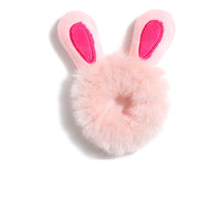 HKM-003987 Plush Tie-Up Antlers Hair Ring with Cartoon Rabbit Ears for Women and Girls