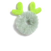 HKM-003987 Plush Tie-Up Antlers Hair Ring with Cartoon Rabbit Ears for Women and Girls