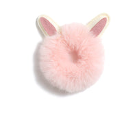 HKM-003987 Plush Tie-Up Antlers Hair Ring with Cartoon Rabbit Ears for Women and Girls