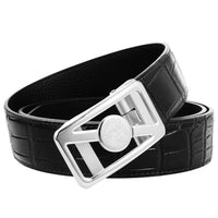HKM-293267 Stainless Steel Personality Buckle Leather Belt - Model LY36-61479-8