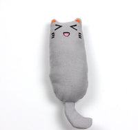 HKM-173203 Cute Facial Expression Cat Toy with Catnip - Molar Teeth Plush, Scratch-Resistant Canvas Pet Toy in Various Colors