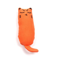 HKM-173203 Cute Facial Expression Cat Toy with Catnip - Molar Teeth Plush, Scratch-Resistant Canvas Pet Toy in Various Colors