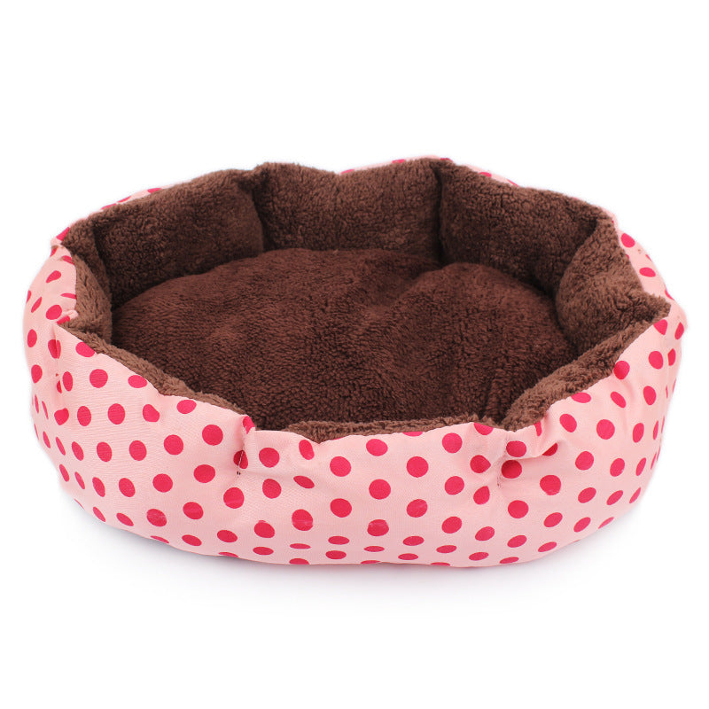 HKM-391699 Soft Fleece Cat Warm Bed - Cozy PP Cotton Pet Bed in Multiple Colors (35cm x 30cm)