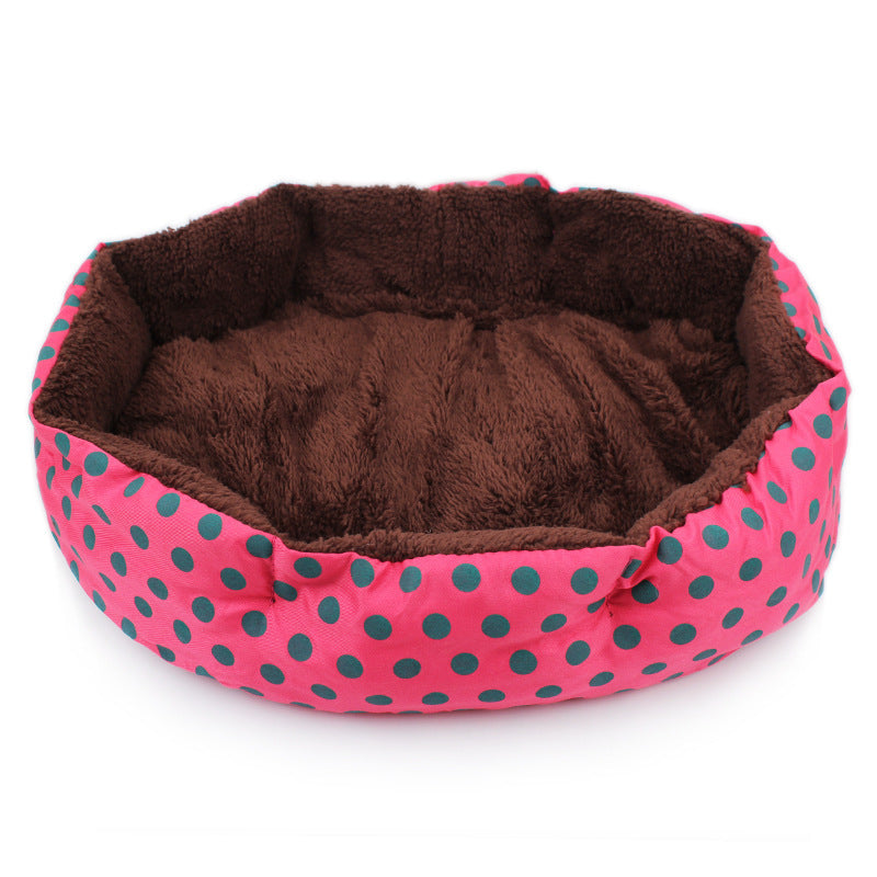 HKM-391699 Soft Fleece Cat Warm Bed - Cozy PP Cotton Pet Bed in Multiple Colors (35cm x 30cm)