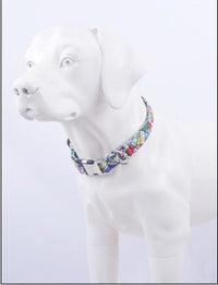 HKM-389267 Ethnic Style Color Matching Semi-Metal Buckle Pet Collar for Dogs