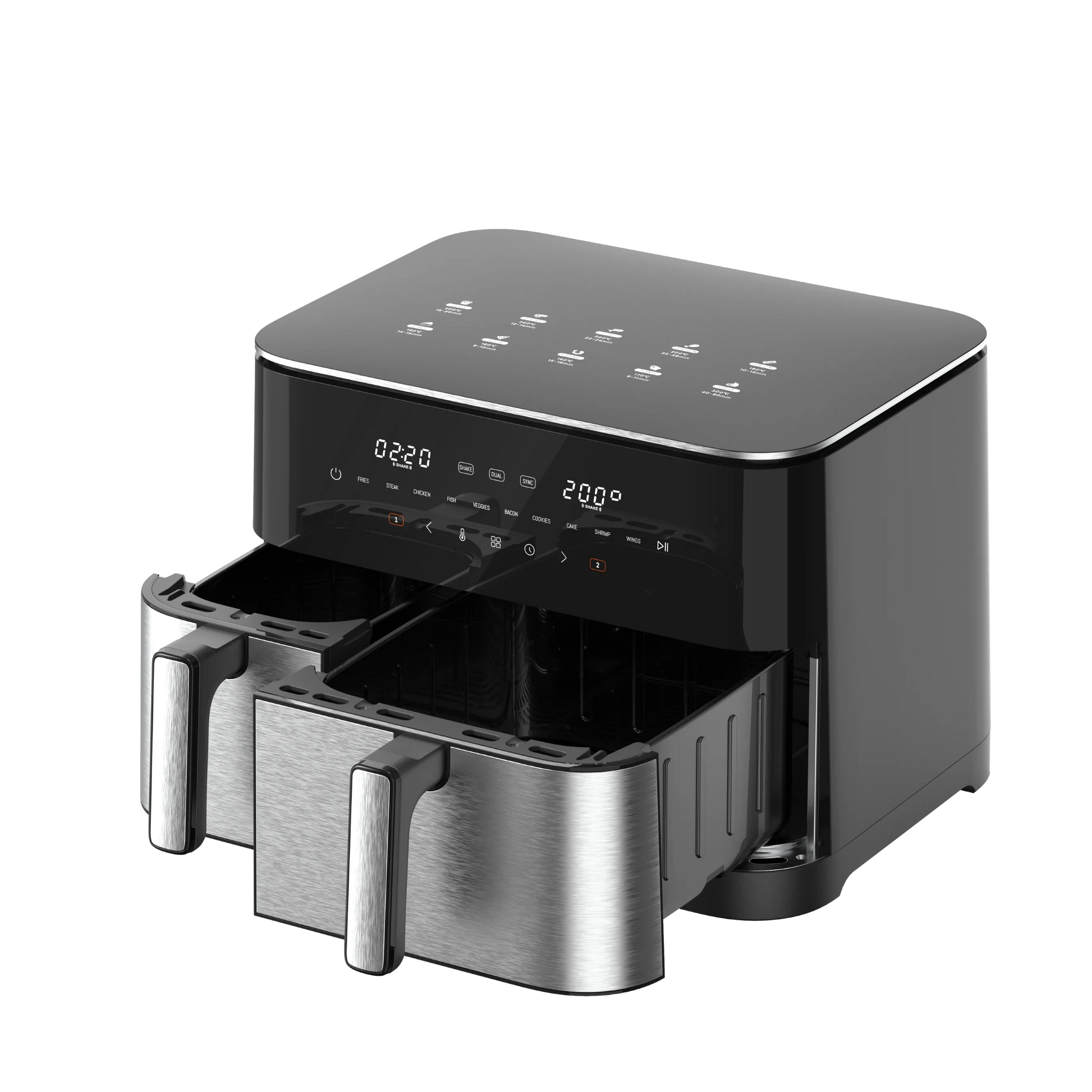 KTX-712211 11L Dual Core Air Fryer - Multifunctional Cooking Pot with Large Capacity and Visible Design