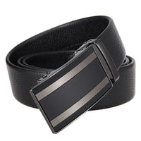 HKM-701139 Automatic Alloy Buckle Leather Belt with Removable Buckle - Model LY36-25629-5